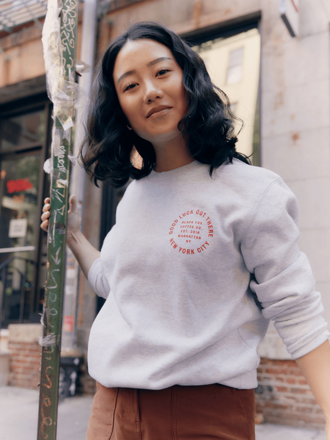 NYC Crew Neck Sweater – Black Fox Coffee Co. NYC Crew Neck Sweater – Black Fox Coffee Co.
